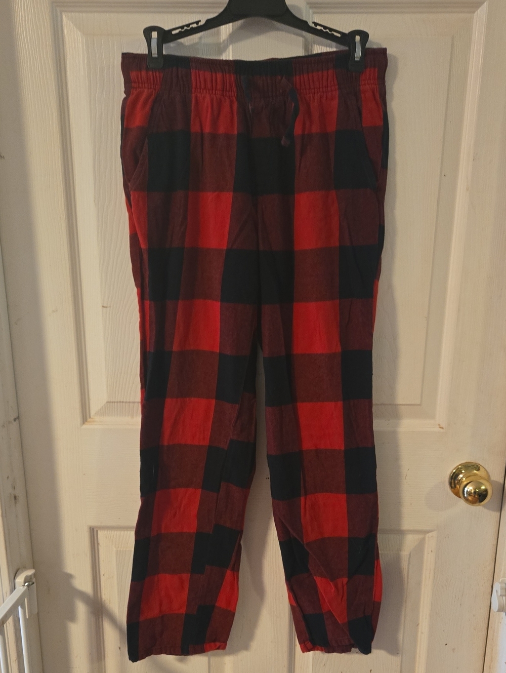 Old Navy Red and Black Buffalo Plaid Jogger Pants